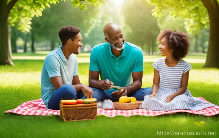 기타 커뮤니티 사이트 - Image Prompt 1: A Joyful Family Picnic in a Sunny Park**