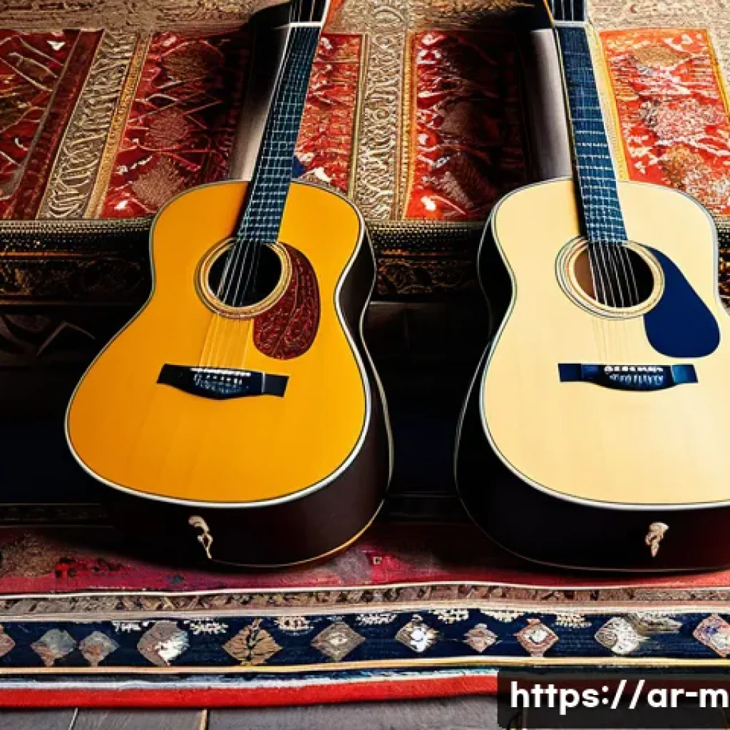 기타 하드케이스 vs 소프트케이스 - A detailed close-up image of two guitar cases side by side, one hard shell made of reinforced wood a...